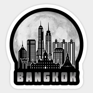 Bangkok Thailand Skyline Full Moon Sticker